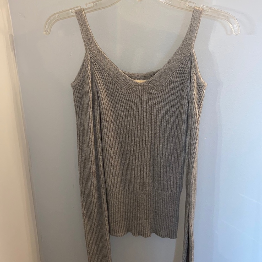Cut out shoulder sweater